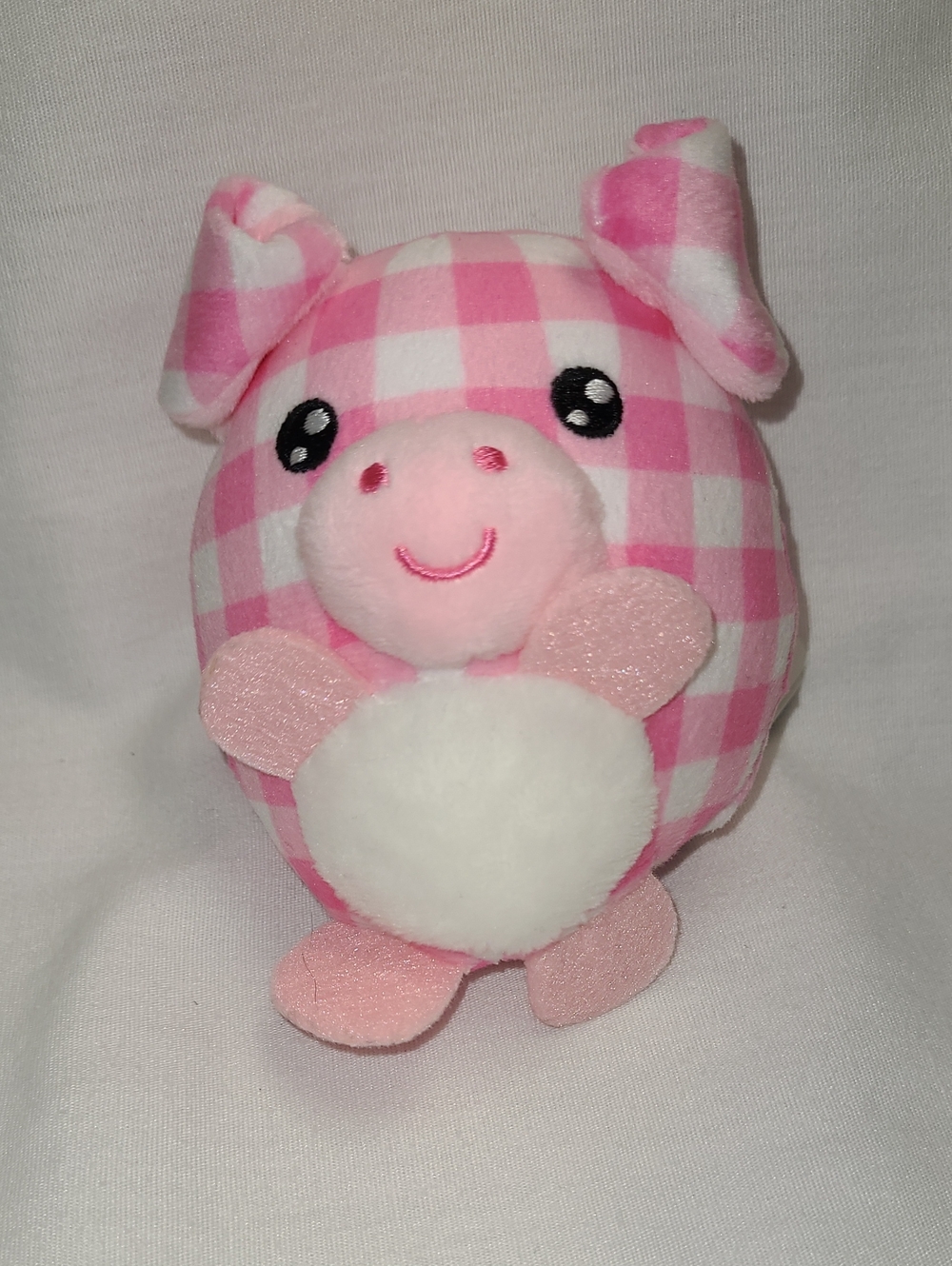 Build a Bear Mini Plush Pink Gingham Pig from the Golden Egg Mystery Easter 2025